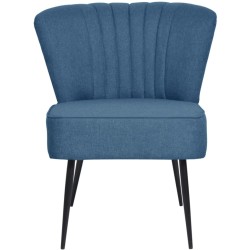 vidaXL Sillón de cóctel tela azul