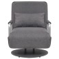 vidaXL Silla giratoria y sofá cama tela gris oscuro vidaXL Silla giratoria y sofá cama tela gris oscuro
