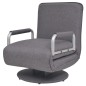 vidaXL Silla giratoria y sofá cama tela gris oscuro vidaXL Silla giratoria y sofá cama tela gris oscuro