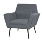 vidaXL Sillón de acero y tela gris claro vidaXL Sillón de acero y tela gris claro