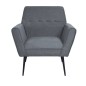 vidaXL Sillón de acero y tela gris claro vidaXL Sillón de acero y tela gris claro