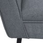 vidaXL Sillón de acero y tela gris claro vidaXL Sillón de acero y tela gris claro
