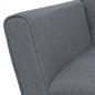 vidaXL Sillón de acero y tela gris claro vidaXL Sillón de acero y tela gris claro