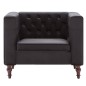 vidaXL Sillón de terciopelo negro vidaXL Sillón de terciopelo negro
