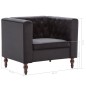 vidaXL Sillón de terciopelo negro vidaXL Sillón de terciopelo negro