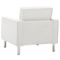 vidaXL Sillón de cuero sintético blanco vidaXL Sillón de cuero sintético blanco