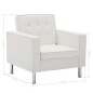 vidaXL Sillón de cuero sintético blanco vidaXL Sillón de cuero sintético blanco