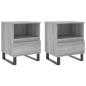 vidaXL Mesita de noche 2 uds madera ingeniería gris Sonoma 40x35x50 cm vidaXL Mesita de noche 2 uds madera ingeniería gris Sonoma 40x35x50 cm