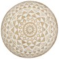vidaXL Puf tejido a mano yute blanco 45x30 cm vidaXL Puf tejido a mano yute blanco 45x30 cm