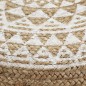 vidaXL Puf tejido a mano yute blanco 45x30 cm vidaXL Puf tejido a mano yute blanco 45x30 cm