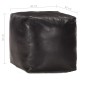 vidaXL Puf negro 40x40x40 cm cuero genuino de cabra vidaXL Puf negro 40x40x40 cm cuero genuino de cabra