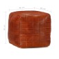vidaXL Puf marrón 40x40x40 cm cuero auténtico de cabra vidaXL Puf marrón 40x40x40 cm cuero auténtico de cabra