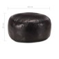 vidaXL Puf negro 60x30 cm cuero auténtico de cabra vidaXL Puf negro 60x30 cm cuero auténtico de cabra