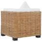 vidaXL Sofá de esquina con cojines ratán natural vidaXL Sofá de esquina con cojines ratán natural