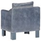 vidaXL Sillón con diseño de cubo cuero auténtico gris vidaXL Sillón con diseño de cubo cuero auténtico gris