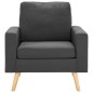 vidaXL Sillón de tela gris oscuro vidaXL Sillón de tela gris oscuro