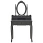 vidaXL Juego de tocador y taburete madera paulownia gris 75x69x140 cm vidaXL Juego de tocador y taburete madera paulownia gris 75x69x140 cm