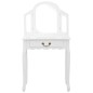 vidaXL Tocador y taburete madera paulownia y MDF blanco 65x36x128 cm vidaXL Tocador y taburete madera paulownia y MDF blanco 65x36x128 cm