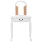 vidaXL Tocador y taburete madera paulownia y MDF blanco 65x36x128 cm vidaXL Tocador y taburete madera paulownia y MDF blanco 65x36x128 cm