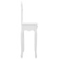 vidaXL Tocador y taburete madera paulownia y MDF blanco 65x36x128 cm vidaXL Tocador y taburete madera paulownia y MDF blanco 65x36x128 cm