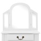 vidaXL Tocador y taburete madera paulownia y MDF blanco 65x36x128 cm vidaXL Tocador y taburete madera paulownia y MDF blanco 65x36x128 cm