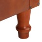 vidaXL Sillón cúbico de cuero auténtico y madera maciza mango marrón vidaXL Sillón cúbico de cuero auténtico y madera maciza mango marrón