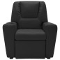 vidaXL Sillón reclinable para niños cuero sintético negro vidaXL Sillón reclinable para niños cuero sintético negro