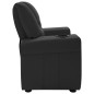 vidaXL Sillón reclinable para niños cuero sintético negro vidaXL Sillón reclinable para niños cuero sintético negro