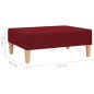 vidaXL Reposapiés de tela rojo vino tinto 78x56x32 cm vidaXL Reposapiés de tela rojo vino tinto 78x56x32 cm