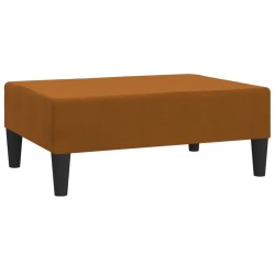 vidaXL Reposapiés de terciopelo marrón 78x56x32 cm
