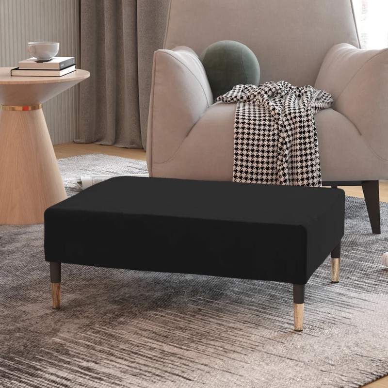 vidaXL Reposapiés de terciopelo negro 78x56x32 cm vidaXL Reposapiés de terciopelo negro 78x56x32 cm