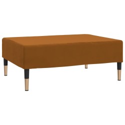 vidaXL Reposapiés de terciopelo marrón 78x56x32 cm