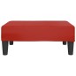 vidaXL Reposapiés de cuero sintético rojo vino tinto 78x56x32 cm vidaXL Reposapiés de cuero sintético rojo vino tinto 78x56x32 cm