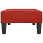 vidaXL Reposapiés de cuero sintético rojo vino tinto 78x56x32 cm vidaXL Reposapiés de cuero sintético rojo vino tinto 78x56x32 cm