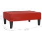 vidaXL Reposapiés de cuero sintético rojo vino tinto 78x56x32 cm vidaXL Reposapiés de cuero sintético rojo vino tinto 78x56x32 cm