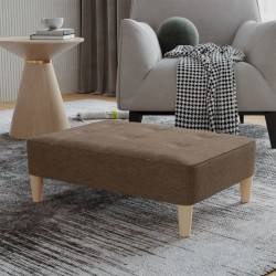 vidaXL Reposapiés de tela marrón 78x56x32 cm