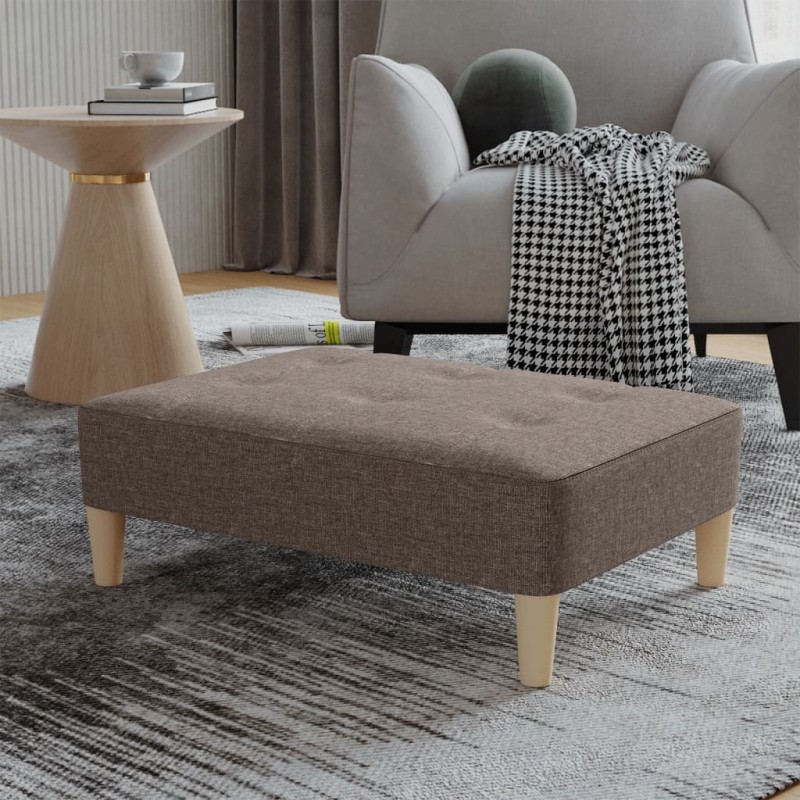vidaXL Reposapiés de tela gris taupe 78x56x32 cm vidaXL Reposapiés de tela gris taupe 78x56x32 cm