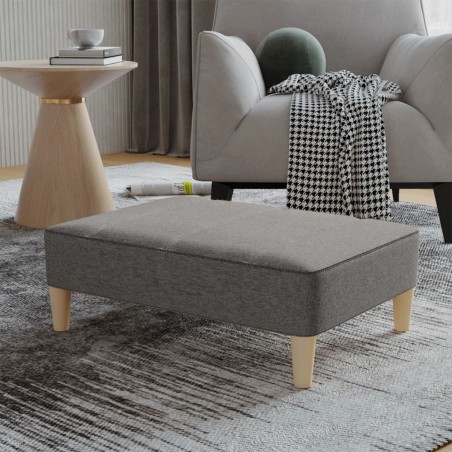 vidaXL Reposapiés de tela gris claro 78x56x32 cm