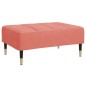 vidaXL Reposapiés de terciopelo rosa 78x56x32 cm vidaXL Reposapiés de terciopelo rosa 78x56x32 cm