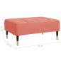 vidaXL Reposapiés de terciopelo rosa 78x56x32 cm vidaXL Reposapiés de terciopelo rosa 78x56x32 cm