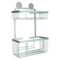 Kleine Wolke Estantería de ducha doble Rocco rectangular aluminio Kleine Wolke Estantería de ducha doble Rocco rectangular aluminio