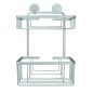 Kleine Wolke Estantería de ducha doble Rocco rectangular aluminio Kleine Wolke Estantería de ducha doble Rocco rectangular aluminio