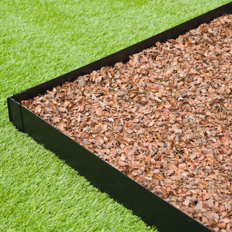 Nature Borduras de jardín 3 uds acero negro 91,4x10,2 cm Nature Borduras de jardín 3 uds acero negro 91,4x10,2 cm