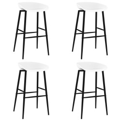 vidaXL Taburetes de cocina 4 unidades blanco
