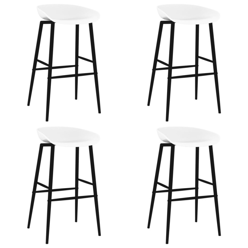 vidaXL Taburetes de cocina 4 unidades blanco