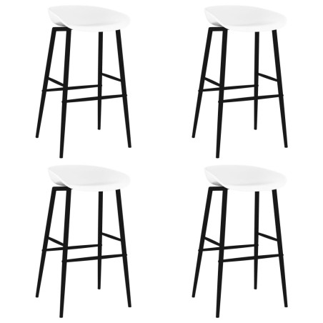 vidaXL Taburetes de cocina 4 unidades blanco