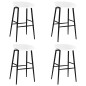 vidaXL Taburetes de cocina 4 unidades blanco