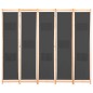 vidaXL Biombo divisor 5 paneles de tela gris 200x170x4 cm vidaXL Biombo divisor 5 paneles de tela gris 200x170x4 cm