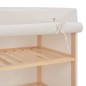 vidaXL Mueble zapatero con funda de tela blanco 79x40x80 cm vidaXL Mueble zapatero con funda de tela blanco 79x40x80 cm