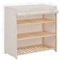 vidaXL Mueble zapatero con funda de tela blanco 79x40x80 cm vidaXL Mueble zapatero con funda de tela blanco 79x40x80 cm